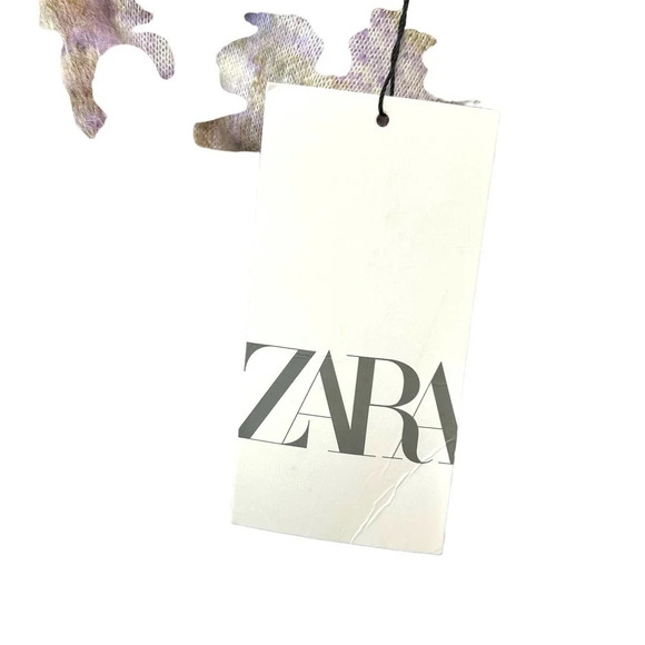 Zara Cropped‎ Plaid Jacket Shacket Purple Cream Size Large - Picture 7 of 11